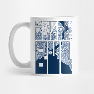 Istanbul, Turkey City Map Typography - Coastal Mug